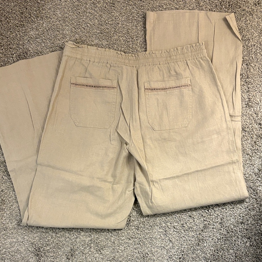 Altar'd State Linen Drawstring Pants - Picture 3 of 4